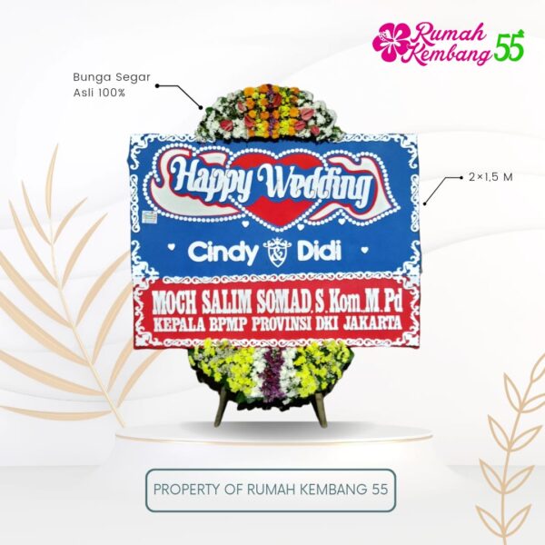 Rangkaian Bunga Papan Pernikahan RK55-01