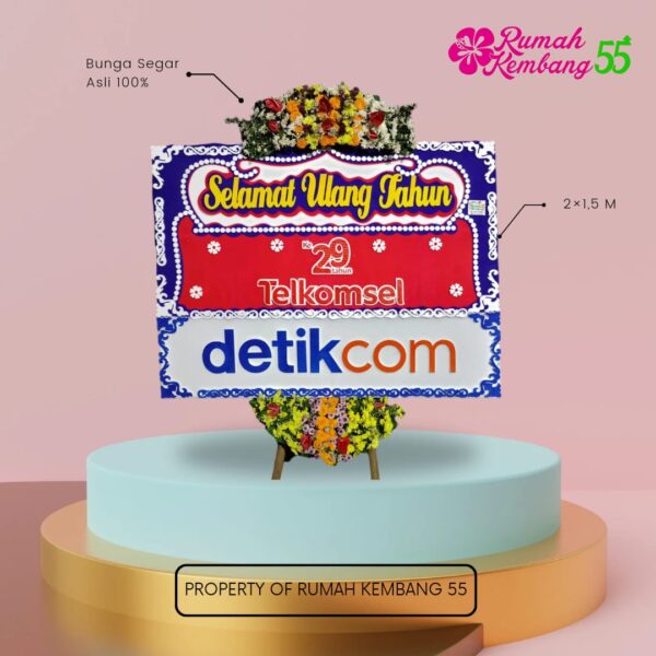 Rangkaian Bunga Papan HUT/Anniversary/Dirgahayu RK55-01