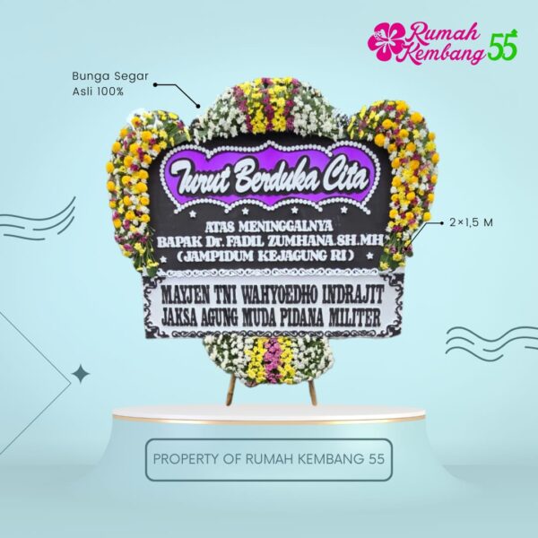 Rangkaian Bunga Papan Dukacita RK55-04 - Gambar 4