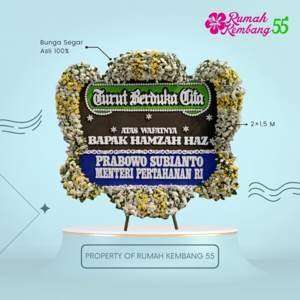 Rangkaian Bunga Papan Dukacita RK55-05 - Gambar 2