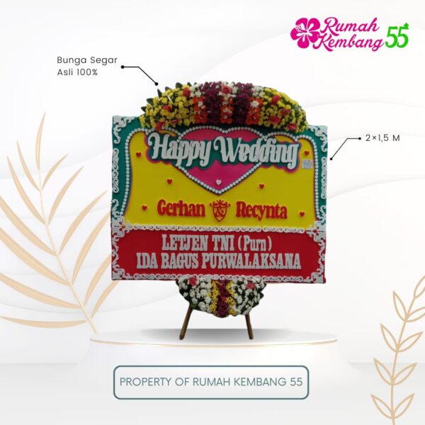 Rangkaian Bunga Papan Pernikahan RK55-02