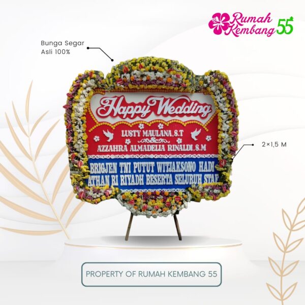 Rangkaian Bunga Papan Pernikahan RK55-05