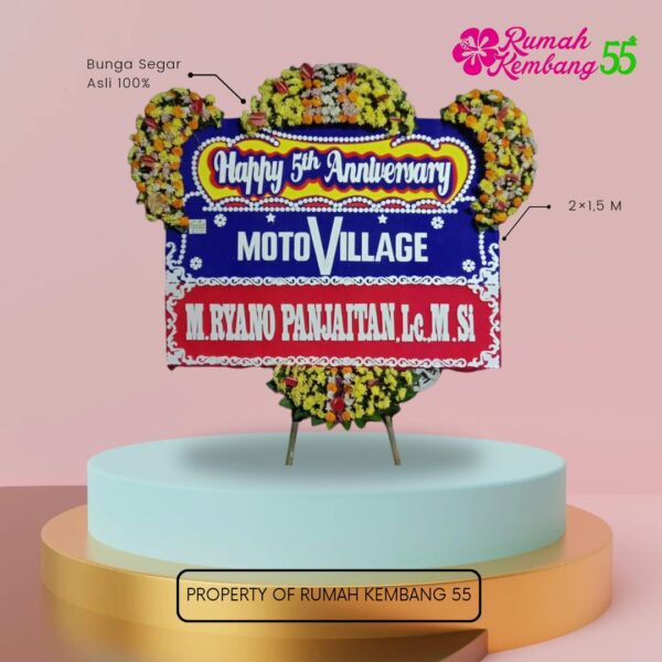 Rangkaian Bunga Papan HUT/Anniversary/Dirgahayu RK55-03