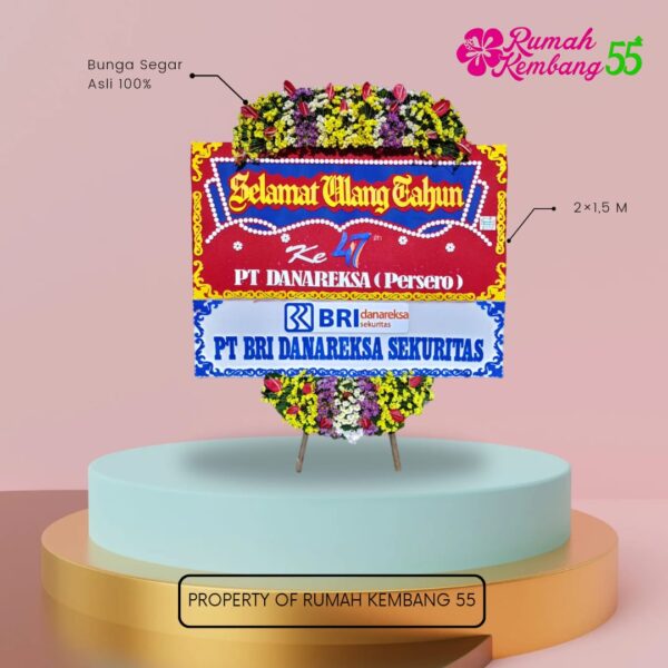 Rangkaian Bunga Papan HUT/Anniversary/Dirgahayu RK55-02